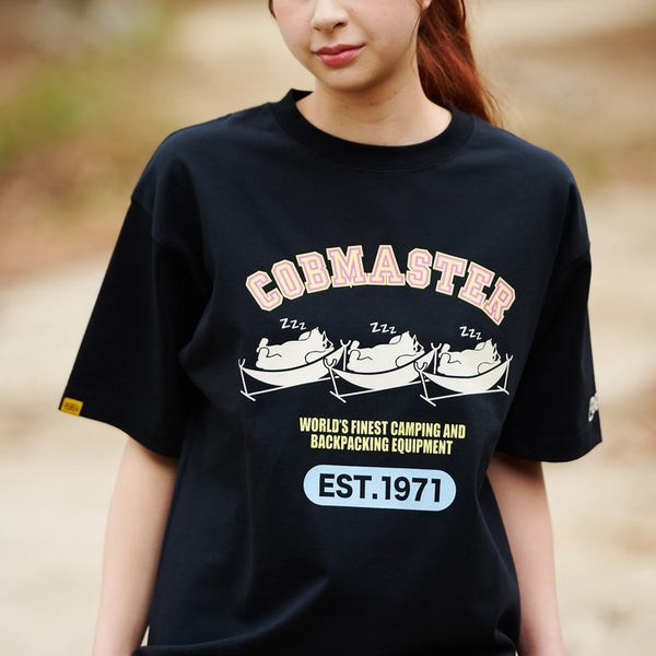 COBMASTER ( コブマスター ) T/C度詰め天竺ベーシックTEE ハンモックベアー | MENS | メンズ | 半袖 | 春夏 | Tシャツ | フロントプリント | プリントT | オシャレ | カジュアル | シンプル | お出かけ | アウトドア | 451903 | こぶますたー