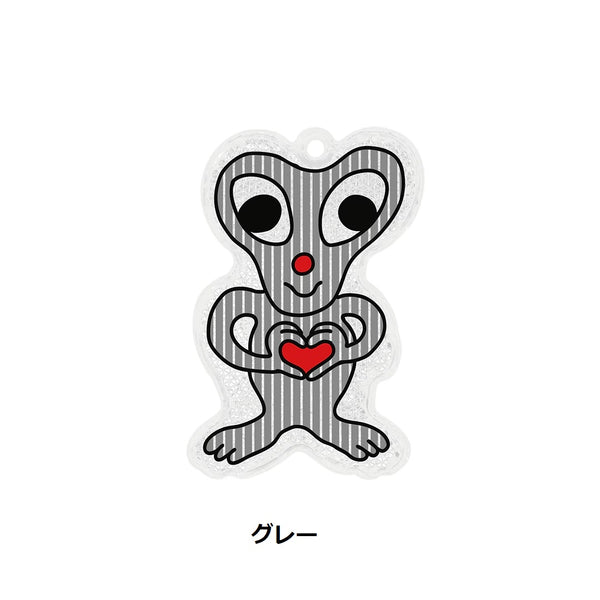 DETAIL ( ディテール ) Alien Reflector | Midori Komatsu エイリアン リフレクター | イラストレーターコラボ | 2倍光る | 反射 | 散歩 | 夜道 | 安全 | 宇宙人 | 3743A | キーホルダー | でぃてーる