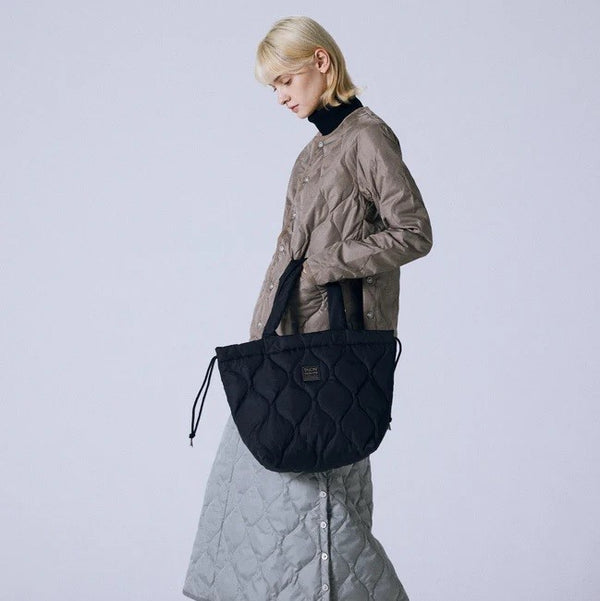 TAION ( タイオン ) ミリタリー ダウントートバッグM | トートバッグ | 通勤 | オシャレ | シンプル | 定番 | バッグ | カバン | ダウン | 巾着バッグ | 2way | キルト | 洗濯可 | ユニセックス | TAION-TT02ML-1-M