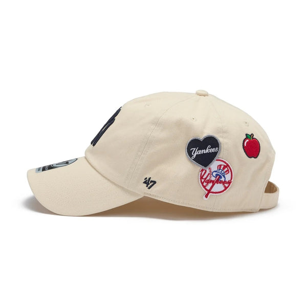 '47 ( フォーティーセブン ) クリーンナップ ニューヨーク・ヤンキース BADGES キャップ 帽子 ベースボールキャップ CLEAN UP MLB メジャーリーグ ニューヨークヤンキース ヤンキース NY ロゴ 刺繍 メンズ レディース ユニセックス カーブバイザー アジャスター サイズ調整