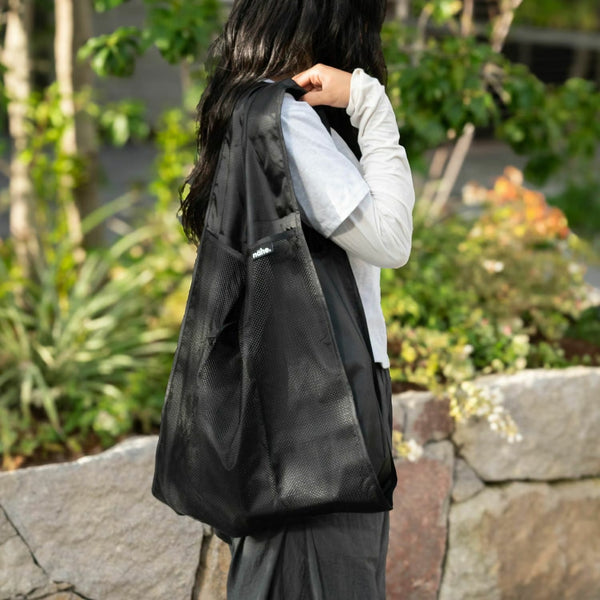 HIGHTIDE ( ハイタイド ) ショッパー L | エコバッグ | コンパクト | 大きめ | お買い物 | 買い物バッグ | シンプル | サブバッグ | 軽い | 軽量 | ネーエ | 幅広 | 持ち手 | メッシュポケット | GB288 | はいたいど