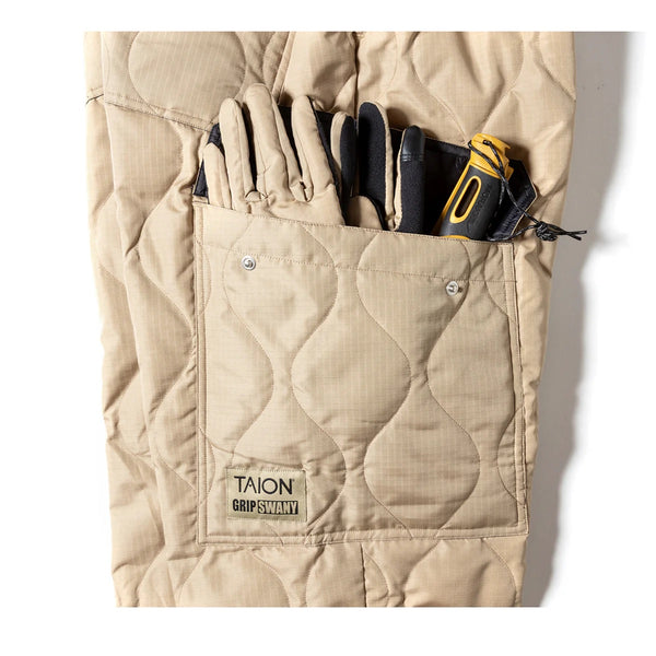 GRIP SWANY ( グリップスワニー ) 【 TAION-GRIPSWANY-PT01 】 TAION X GRIP SWANY DOWN CARGO PANTS | ロングパンツ | アウトドア | キャンプ | レジャー | ダウン | 保温 | 冬 | ユニセックス | 防寒 | ぐりっぷすわにー | タイオン
