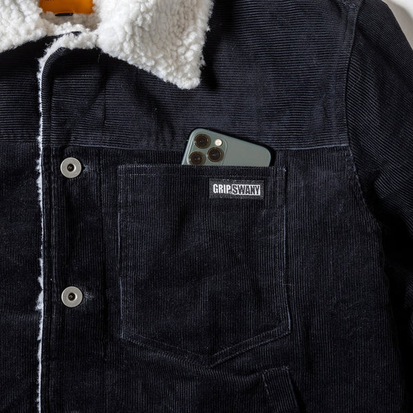 GRIP SWANY ( グリップスワニー ) 【 GSMJ-059 】 SHERPA TRUCKER JACKET | ジャケット | アウター | 冬 | 防寒 | シンプル | 暖かい | オシャレ | コットン | コーデュロイ | ユニセックス | メンズ | レディース | ボア | ウェア | ぐりっぷすわにー