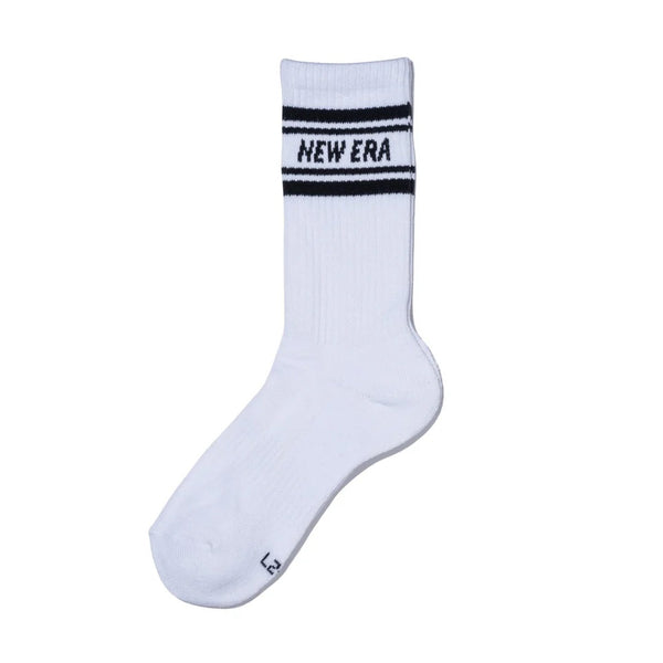 NEW ERA ( ニューエラ ) ソックス クルー 3ペア | 靴下 | ３足 | セット | 通勤 | 通学 | 毎日 | シンプル | ホワイト | ライン | 使いやすい | サイズ豊富 | アウトドア | キャンプ | レジャー | ネイビー | ブラック