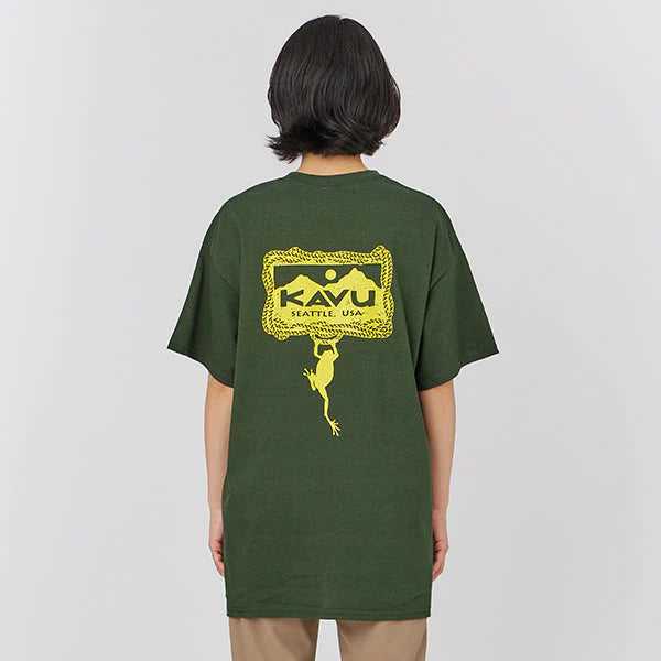 KAVU（カブー）フロッグ Tシャツ   フォレスト 198218600