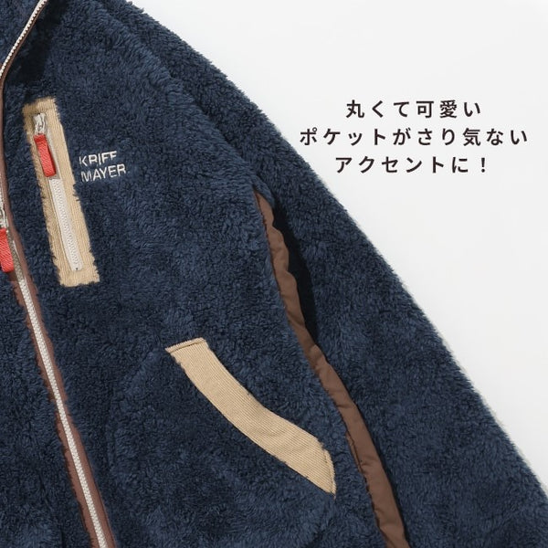 KRIFF MAYER ( クリフメイヤー ) シャギーボアロングフードJK | LADYS | W2514409 | レディース | ウェア | ジャケット | フード付 | ロング丈 | フリース | 軽い | 動きやすい | ふわふわ | カジュアル | W2514409 | くりふめいやー