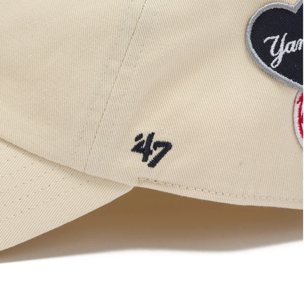 '47 ( フォーティーセブン ) クリーンナップ ニューヨーク・ヤンキース BADGES キャップ 帽子 ベースボールキャップ CLEAN UP MLB メジャーリーグ ニューヨークヤンキース ヤンキース NY ロゴ 刺繍 メンズ レディース ユニセックス カーブバイザー アジャスター サイズ調整