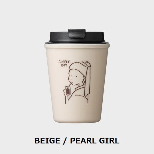 RIVERS ( リバーズ ) ウォールマグ スリーク COFFEE BOY | 名画 | モチーフ | コップ | カップ | マグカップ | 可愛い | プレゼント | ギフト | 軽い | タンブラー | 持ち運び | 運転 | シンプル | コラボ | 割れにくい | ドライブ | 在宅ワーク | オフィス | 二重構造