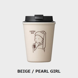 RIVERS ( リバーズ ) ウォールマグ スリーク COFFEE BOY | 名画 | モチーフ | コップ | カップ | マグカップ | 可愛い | プレゼント | ギフト | 軽い | タンブラー | 持ち運び | 運転 | シンプル | コラボ | 割れにくい | ドライブ | 在宅ワーク | オフィス | 二重構造