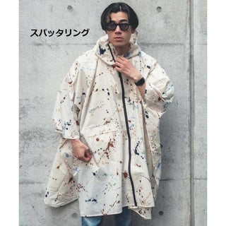 KiU ( キウ ) レインポンチョ 2ND K405 | ポンチョ | 雨具 | 合羽 | カッパ | 通勤 | 通学 | オシャレ | 防水 | 撥水 | リフレクター | 止水ファスナー | シームテープ | 収納袋付 | ユニセックス | 大雨