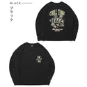 KRIFF MAYER ( クリフメイヤー ) チルタイムロンT ポーカー メンズ 2616303 ロンT 長袖 長袖シャツ 長袖Tシャツ Tシャツ プリントTシャツ アウトドア キャンプ カジュアル ユニセックス 秋 冬 刺繍 バックプリント