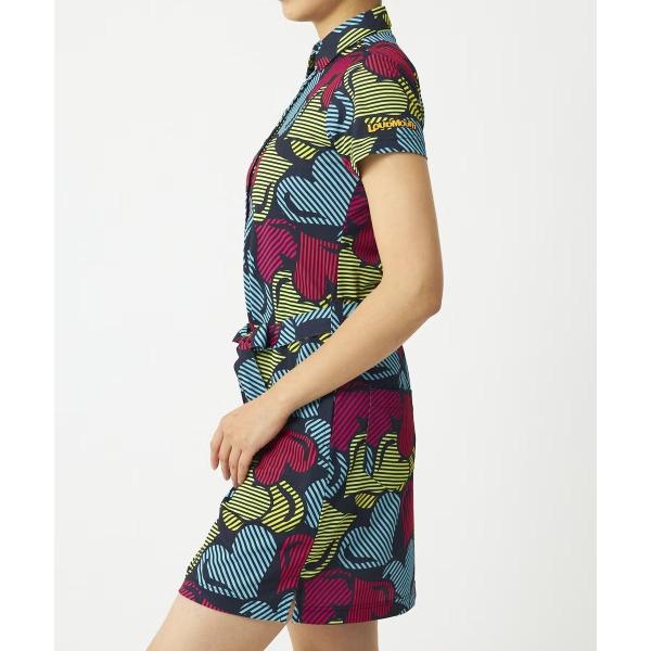 【 SALE 】 LOUDMOUTH ( ラウドマウス ) レディース プレミアムカノコ 柄ワンピース ライトニングハーツ | ゴルフ | ゴルフウェア | 可愛い | ワンピース | 吸汗速乾 | UV | 接触冷感 | 764653 | らうどまうす