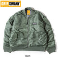 GRIP SWANY ( グリップスワニー ) 【 GSMJ-057 】 WATER REPELLENT FLIGHT JACKET | ジャケット | 上着 | アウター | フライトジャケット | かっこいい | ロゴ | アウトドア | お出かけ | レジャー | キャンプ | ぐりっぷすわにー