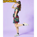 【 SALE 】 LOUDMOUTH ( ラウドマウス ) レディース プレミアムカノコ 柄ワンピース ライトニングハーツ | ゴルフ | ゴルフウェア | 可愛い | ワンピース | 吸汗速乾 | UV | 接触冷感 | 764653 | らうどまうす