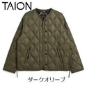 TAION ( タイオン ) ミリタリー M65 ライナーWジップ ショートダウンジャケット ソフトシェル ダウンジャケット メンズ レディース ユニセックス カジュアル 保温 秋冬 キルティング タウンユース 軽量 800FP キャンプ アウトドア 収納袋付 TAION-M65LSZBML-1SH