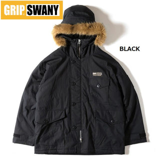 GRIP SWANY ( グリップスワニー ) 【 GSJ-92 】 GS FUR COAT コート | アウター | キャンプ | アウトドア | ポケット | ファー | 取り外し | 綿100% | ポリエステル | 冬服 | レジャー | お出かけ | オシャレ