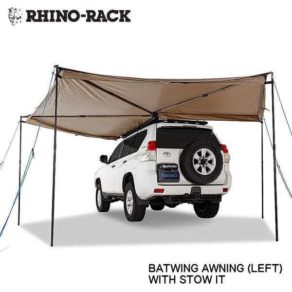 RHINO-RACK ( ライノラック )  BATWING AWNING ( LEFT ) WITH STOW IT ライノラック バットウィング オーニング 左側マウント STOW IT 付き 33114