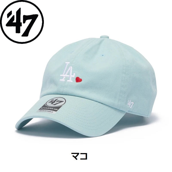 '47 ( フォーティーセブン ) '47 クリーンナップ ロサンゼルス・ドジャース WITH HEART | ハート | 刺繍 | ワンポイント | 帽子 | キャップ | シンプル | ブラック | ブラウン | マコ | 14920415 | 14920416 | 14920417 | お出かけ | レジャー | オシャレ