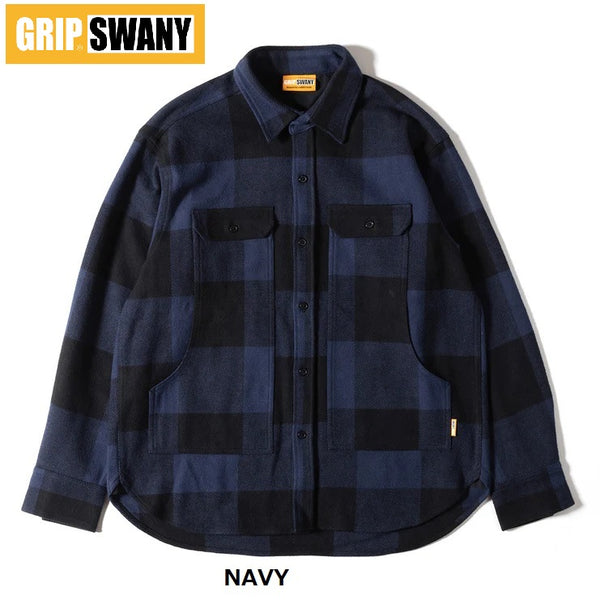 GRIP SWANY ( グリップスワニー ) 【 GSS-39 】 FLANNEL FIELD SHIRT シャツ | 長袖 | 長袖シャツ | アウトドア | キャンプ | アパレル | 厚手 | フランネル | ワークテイスト | 武骨