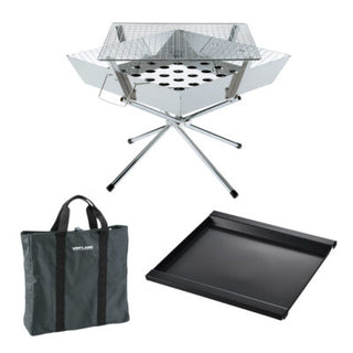 UNIFLAME ( ユニフレーム ) ファイアグリル ・ フッ素鉄板 ・ 収納ケースセット | 数量限定 | アウトドア | セット | キャンプ | 焚火 | ファミリーキャンプ | お得 | 焚火台 | BBQ | 769744 | ゆにふれーむ