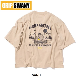 GRIP SWANY ( グリップスワニー ) 【 GSWCT0043 】 W`S BEAR PRINT TEE | シャツ | ウィメンズ | レディース | Tシャツ | 半袖 | 夏服 | バックプリント | シンプル | 綿100% | ロゴ | クマ