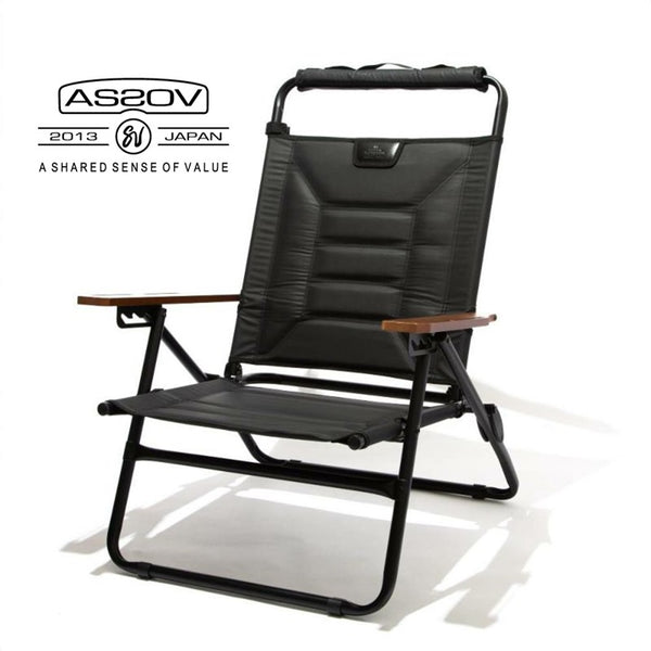 AS2OV ( アッソブ ) HIGH BACK RECLINING LOW ROVER CHAIR BLACK | ハイバック リクライニング ロー ローバー チェア ブラック 392101-10