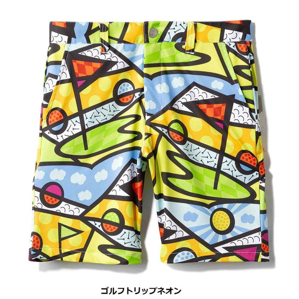 LOUDMOUTH ( ラウドマウス ) メンズ ECOベントメッシュ 柄ショートパンツ | ハーフパンツ | パンツ | ゴルフ | ウェア | ゴルフウェア | 派手 | 吸汗速乾 | UV | 接触冷感 | 遮熱 | ストレッチ | 765303