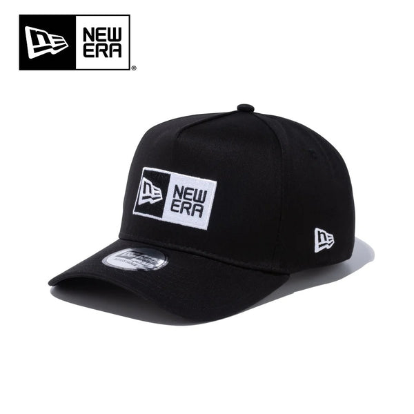 NEW ERA ( ニューエラ ) 9FORTY A-Frame ボックスロゴ ブラック × ホワイト | 帽子 | キャップ | 日よけ | 14525033 | アウトドア | キャンプ | お出かけ | ユニセックス | 定番 | スナップバック | にゅーえら