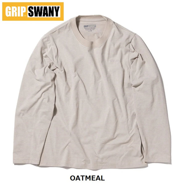 GRIP SWANY ( グリップスワニー ) 【 GSWCT0042 】 W`S EMBROIDERY L/S TEE | シャツ | 長袖シャツ | 長袖Tシャツ | 速乾 | シンプル | ポリエステル100% | トップス | アウトドア | キャンプ | オシャレ | アパレル | ぐりっぷすわにー | レディース | ウィメンズ