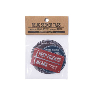 DULTON ( ダルトン ) RELIC SEEKER TAGS SET OF 3 レリック シーカー タグ 3pcs セット | ステッカー | 3枚 | タフ | リッチ | ハードボックス | キャリーケース | クーラーボックス | K655-757ST | だるとん | 恐竜 | アンモナイト