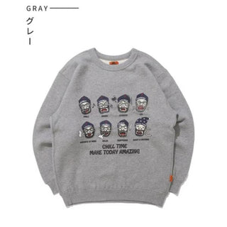 KRIFF MAYER ( クリフメイヤー ) チルタイム裏起毛クルー ( 顔 ) MENS | メンズ | 長袖 | 2523108 | コットン | クルーネック | カジュアル | オシャレ | プリント | スウェット | 裏起毛 | アパレル | トップス | くりふめいやー