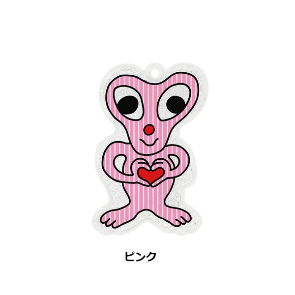 DETAIL ( ディテール ) Alien Reflector | Midori Komatsu エイリアン リフレクター | イラストレーターコラボ | 2倍光る | 反射 | 散歩 | 夜道 | 安全 | 宇宙人 | 3743A | キーホルダー | でぃてーる