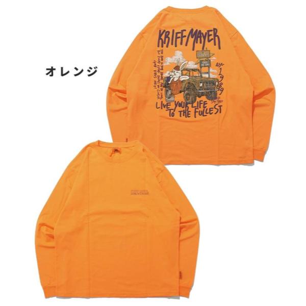 KRIFF MAYER ( クリフメイヤー ) クリフラビットロンT ( 車 ) 2517807 | ロンT | ウェア | トップス | 長袖 | ロングTシャツ | バックプリント | 綿 | ワンポイント | メンズ | レディース | ユニセックス | コットン