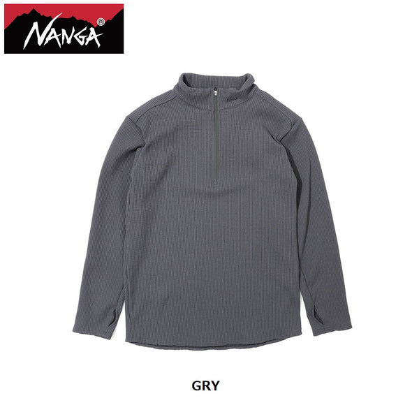 NANGA ( ナンガ ) レベル2 サーマル ハーフジップ トップス LEVEL2 THERMAL HALF ZIP TOPS | 長袖 | ポリエステル100％ | ワッフル | 保温 | 防寒 | ストレッチ | 動きやすい | レジャー | アウトドア | N2530-1P136E | なんが