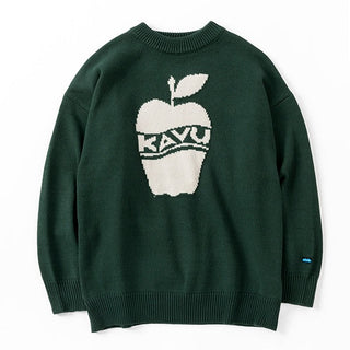 KAVU ( カブー ) メンズ アップルニット | ニット | 長袖 | りんご | レトロ | オーバーサイズ | オススメ | 冬服 | 秋服 | オシャレ | アパレル | トップス | かぶー | 19821916058005 | カジュアル