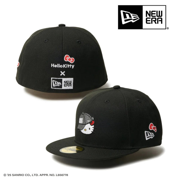 NEW ERA ( ニューエラ ) 59FIFTY HELLO KITTY キャップ ブラック | キャップ | 帽子 | ハローキティ | キティちゃん | キティ | 14348625 | ユニセックス | 日よけ | ポリエステル | にゅーえら | コラボ