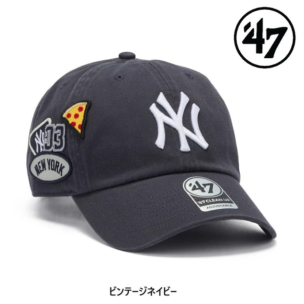 '47 ( フォーティーセブン ) クリーンナップ ニューヨーク・ヤンキース BADGES キャップ 帽子 ベースボールキャップ CLEAN UP MLB メジャーリーグ ニューヨークヤンキース ヤンキース NY ロゴ 刺繍 メンズ レディース ユニセックス カーブバイザー アジャスター サイズ調整