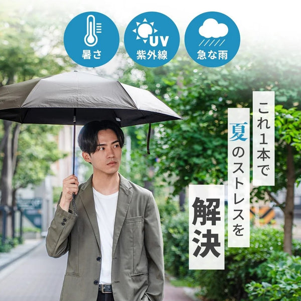 【2サイズ・3カラーで再登場】 WAQ ( ワック ) Field Umbrella | 日傘 | 折りたたみ | 折りたたみ傘 | 軽い | コンパクト | 自動開閉 | UPF50+ | 晴雨兼用 | 遮光率100% | 雨傘 | 通勤 | 通学 | シンプル | 涼しい | お出かけ | レジャー