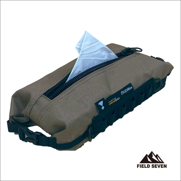 Aplysia  × FIELDOG　キッチンペーパー ・ BOXティッシュカバー ペーパーホルダー キャンプ アウトドア コーデュラ1000D メッシュポケット