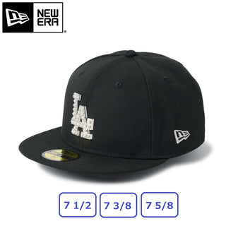 NEW ERA ( ニューエラ ) 59FIFTY MLB パール バッジ Pearl Badge ロサンゼルス・ドジャース ブラック | 帽子 | キャップ | ポリエステル | ユニセックス | フラットバイザー | 14745166 | お出かけ | オシャレ | 野球帽 | にゅーえら