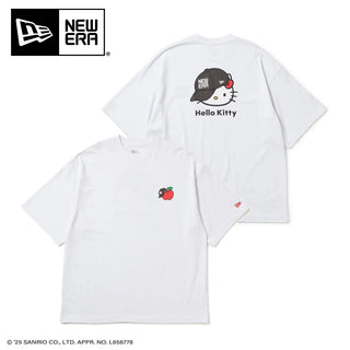 NEW ERA ( ニューエラ ) 半袖 オーバーサイズド コットン Tシャツ HELLO KITTY キャップ | シャツ | 半袖シャツ | ブラック | ホワイト | キティちゃん | ハローキティ | コラボ | 14348709 | 14348710 | にゅーえら | 夏服