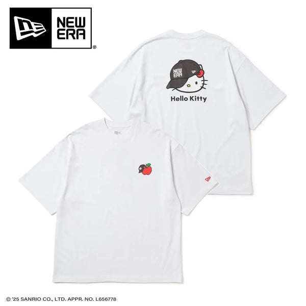 NEW ERA ( ニューエラ ) 半袖 オーバーサイズド コットン Tシャツ HELLO KITTY キャップ | シャツ | 半袖シャツ | ブラック | ホワイト | キティちゃん | ハローキティ | コラボ | 14348709 | 14348710 | にゅーえら | 夏服