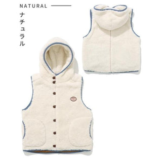 KRIFF MAYER ( クリフメイヤー ) シャギーボアボタンフードベスト | ベスト | LADYS | レディース | W2514408 | 冬 | 暖かい | もこもこ | アウター | シャギーボア | フード付 | 可愛い | オシャレ | くりふめいやー | 防寒