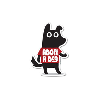 STICKER PACK ( ステッカーパック ) アダプトアドッグ | 犬 | イヌ | ステッカー | 黒犬 | 可愛い | ハードボックス | すてっかー | すてっかーぱっく | キャリーケース | 車 | 貼る | SPS10011