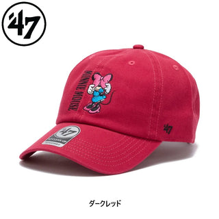 '47 ( フォーティーセブン ) クリーンナップ ディズニー Disney ミニーマウス マルチカラー 帽子 キャップ レディース メンズ ユニセックス カジュアル ストリート 調整可能 アジャスタブル かわいい カーブバイザー 15173501 15173500
