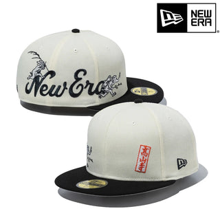 NEW ERA ( ニューエラ ) 59FIFTY 鳥獣戯画 New Era クロームホワイト ブラックバイザー | 帽子 | キャップ | 日よけ | アウトドア | キャンプ | レジャー | ユニセックス | ポリエステル | コットン | 14940845 | にゅーえら