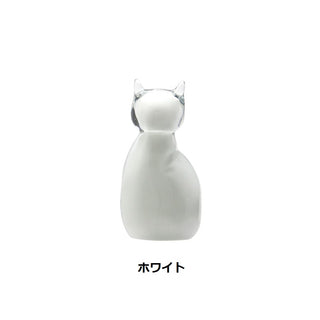 DETAIL ( ディテール ) Glass Objet Cat グラス オブジェ キャット | 猫 | ガラスオブジェ | 置物 | シンプル | 可愛い | ハンドメイド | 手のひらサイズ | ガラス | H0147 | ホワイト | ブラック | でぃてーる