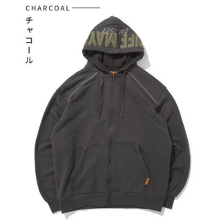 KRIFF MAYER ( クリフメイヤー ) のび～る裏毛フード刺繍パーカー | MENS | 2537802 | パーカー | メンズ | ダブルファスナー | 刺繍 | フード | オシャレ | 裏毛 | 伸びる | 伸縮性 | くりふめいやー