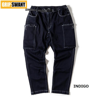 GRIP SWANY ( グリップスワニー ) 【 GSP-117 】 10 POCKETS DENIM PANTS パンツ | デニム | ズボン | アウトドア | キャンプ | ストレッチ | ストレッチデニム | ポケット | レジャー | 動きやすい | ボトムス