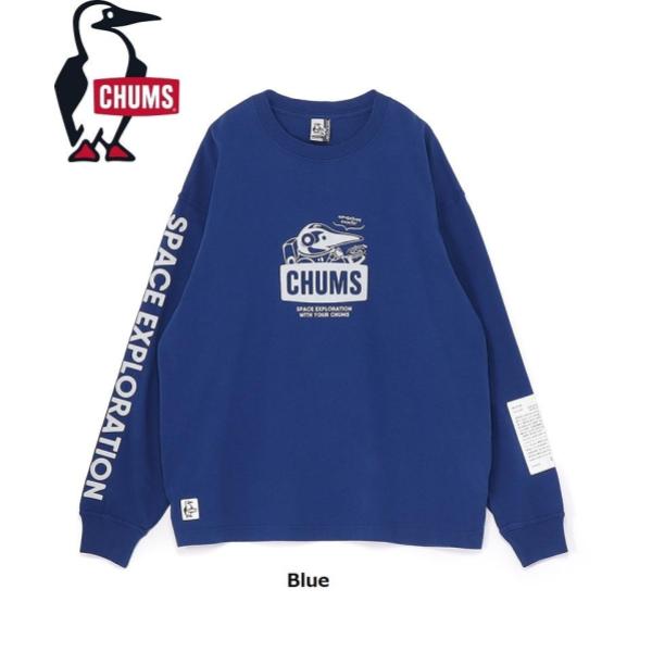 CHUMS ( チャムス ) スペースブービーブラッシュドロングスリーブTシャツ | ロンT | ロングTシャツ | 長袖 | ウェア | トップス | 宇宙 | オーバーサイズ | コットン | プリントT | オシャレ | お出かけ | CH01-2633 | ちゃむす